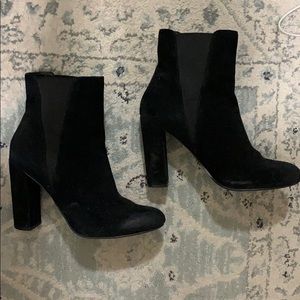 Black suede Steve Madden booties size 7.5